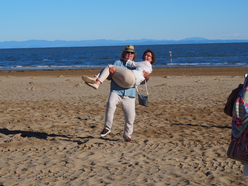 Sandstrand, Italien, Lignano, Meer, Berge,